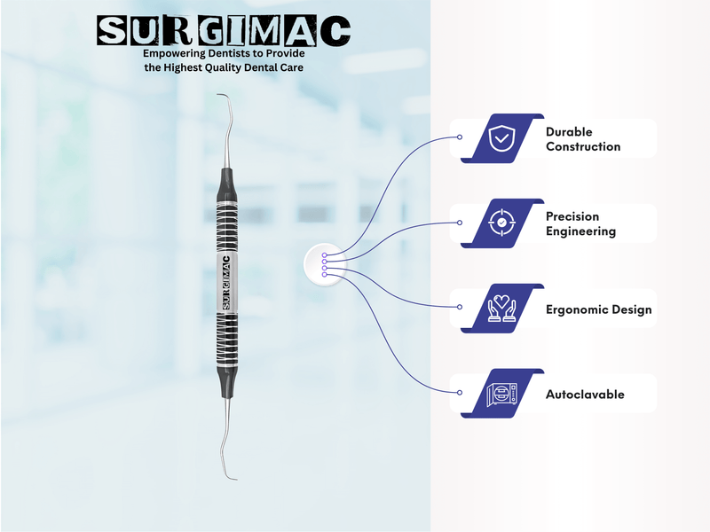 1/2 Gracey Curette, (TiN) Coated Stainless Steel, Air Series, 1/Pk 11-501