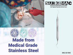 SurgiMac 1/2 Barnhart Curettes, Double Ended, Stainless Steel, Air Series, 1/Pk 10-540