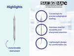 SurgiMac 1/2 Barnhart Curettes, Double Ended, Stainless Steel, Air Series, 1/Pk 10-540