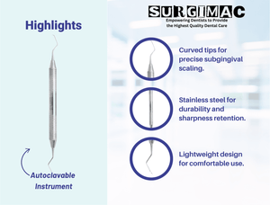 SurgiMac 1/2 Barnhart Curettes, Double Ended, Stainless Steel, Air Series, 1/Pk 10-540