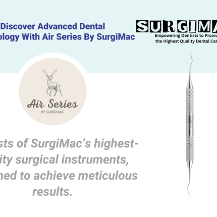 SurgiMac #204SD Scaler , Stainless Steel, Air Series, 1/Pk