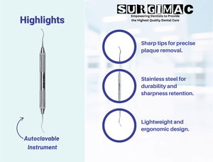 SurgiMac #204SD Scaler, Double-Ended, Stainless Steel, Air Series, 1/Pk | SurgiMac Dental Supply