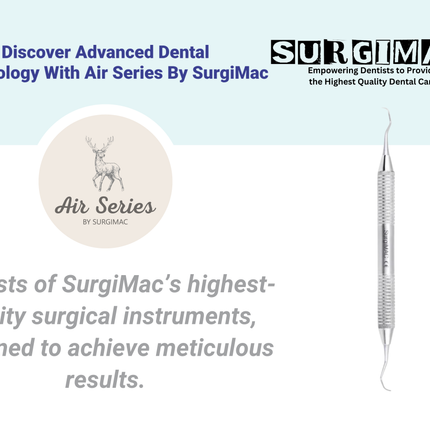 SurgiMac #23A HDL #2 Curette , Optimal Plaque Removal, Stainless Steel, Air Series, 1/Pk