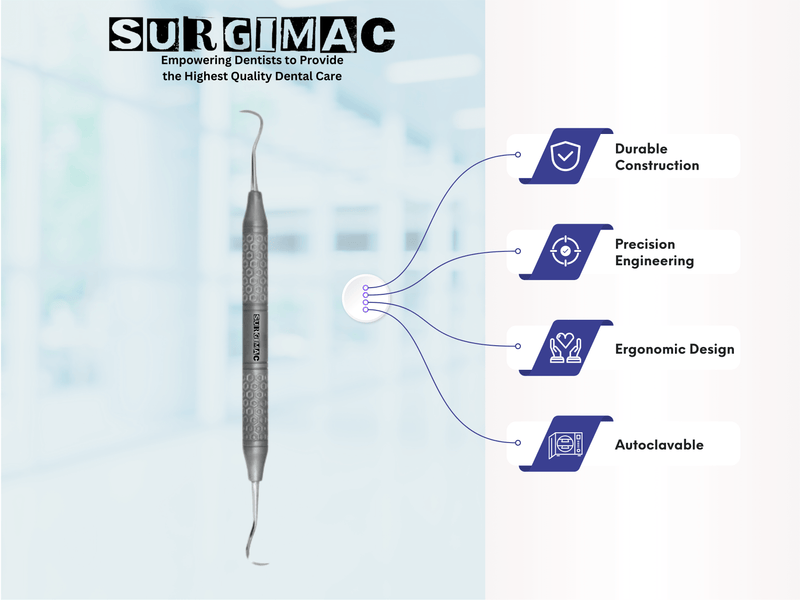 SurgiMac #H6/H7 Hygienist Scaler, Double Ended, Stainless Steel, Hexa Series, 1/Pk 11-611-H