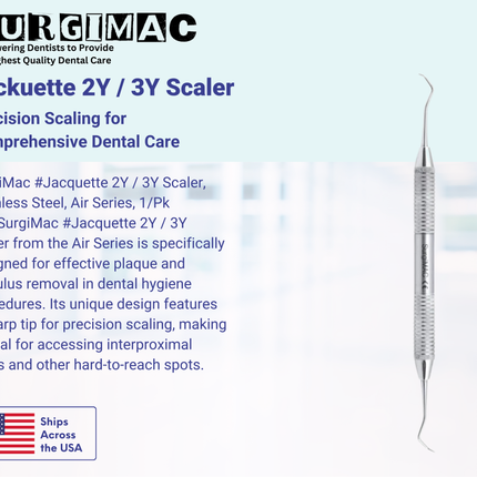 SurgiMac #Jacquette 2Y / 3Y Scaler , Stainless Steel, Air Series, 1/Pk