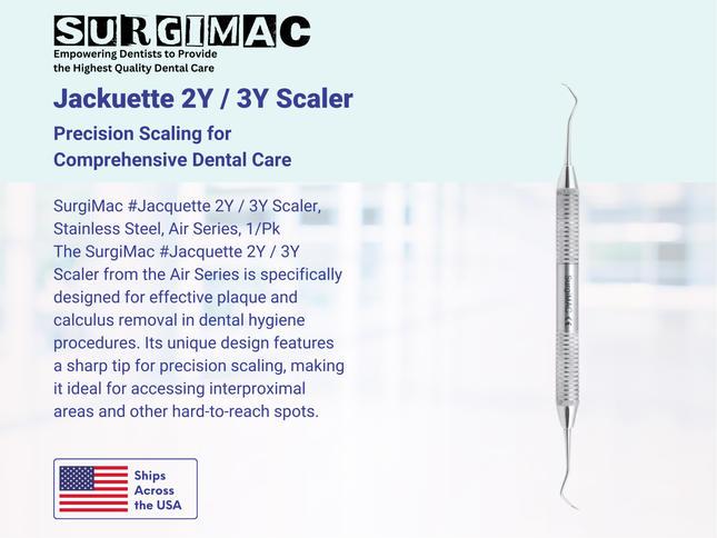 SurgiMac #Jacquette 2Y / 3Y Scaler , Stainless Steel, Air Series, 1/Pk