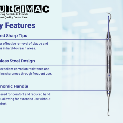 SurgiMac #U15/33 Scaler , Stainless Steel, Air Series, 1/Pk