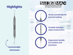 SurgiMac #H6/H7 Hygienist Scaler, Double Ended, Stainless Steel, Hexa Series, 1/Pk 11-611-H
