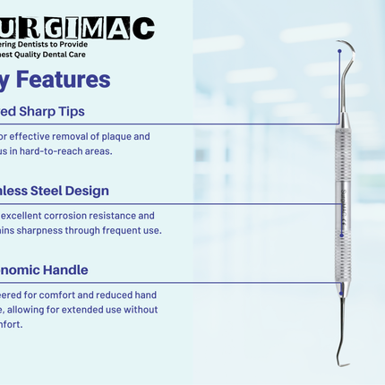 SurgiMac #U15/33 Scaler , Stainless Steel, Air Series, 1/Pk