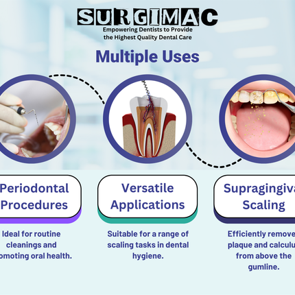 SurgiMac H6/H7 Hygienist Scaler, ProSeries with Ergonomic Handle, Stainless Steel, Slim Series, 1/Pk.