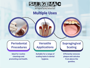 SurgiMac H6/H7 Hygienist Scaler, ProSeries with Ergonomic Handle, Stainless Steel, Slim Series, 1/Pk. 11-611s