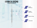 SurgiMac H6/H7 Hygienist Scaler, ProSeries with Ergonomic Handle, Stainless Steel, Slim Series, 1/Pk. 11-611s
