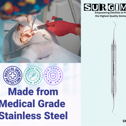 SurgiMac #Jacquette 2Y / 3Y Scaler , Stainless Steel, Air Series, 1/Pk