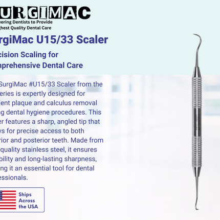 SurgiMac #U15/33 Scaler , Stainless Steel, Air Series, 1/Pk