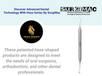 SurgiMac #H5/33 DE Scaler, Double Ended, Hollow Core Handle, Stainless Steel, Hexa Series, 1/Pk 11-610-H