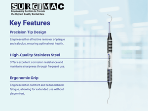 #17/18 McCall Curette, (TiN) Coated Stainless Steel, Air Series, 1/Pk 11-631