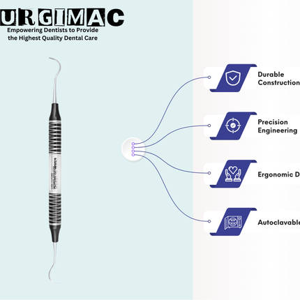 #17/18 McCall Curette, (TiN) Coated Stainless Steel, Air Series, 1/Pk