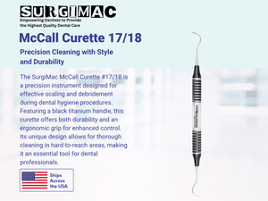 #17/18 McCall Curette, (TiN) Coated Stainless Steel, Air Series, 1/Pk 11-631