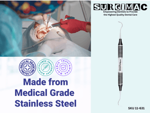 #17/18 McCall Curette, (TiN) Coated Stainless Steel, Air Series, 1/Pk 11-631