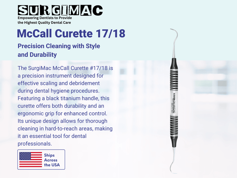 #17/18 McCall Curette, (TiN) Coated Stainless Steel, Air Series, 1/Pk 11-631