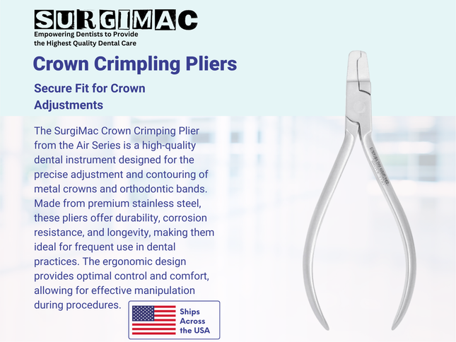 SurgiMac Crown Crimping Plier, Stainless Steel, Air Series, 1/Pk