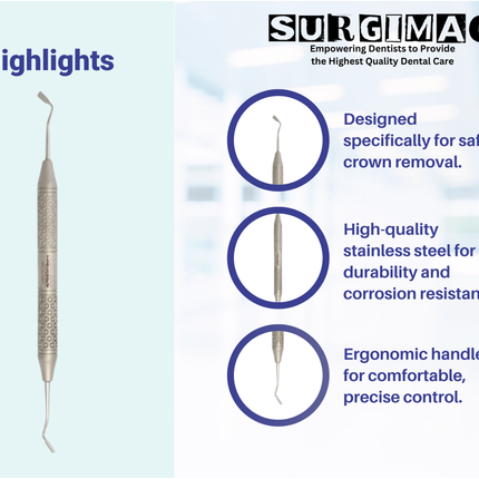 Dental Crown Spreader - Essential Tool for Crown Removal by SurgiMac