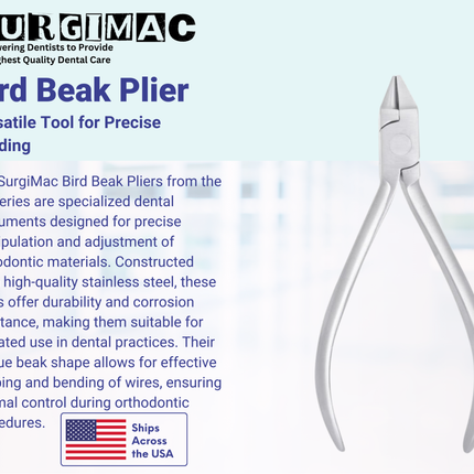 SurgiMac Bird Beak Pliers, Stainless Steel, Air Series, 1/Pk