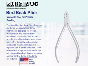 SurgiMac Bird Beak Orthodontic Pliers - Stainless Steel, Air Series, Precision Wire Bending Tool 16-2551
