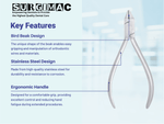 SurgiMac Bird Beak Orthodontic Pliers - Stainless Steel, Air Series, Precision Wire Bending Tool 16-2551