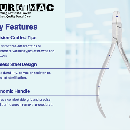 SurgiMac Crown Crimping Plier, Stainless Steel, Air Series, 1/Pk