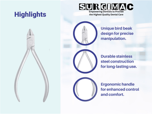 SurgiMac Bird Beak Orthodontic Pliers - Stainless Steel, Air Series, Precision Wire Bending Tool 16-2551