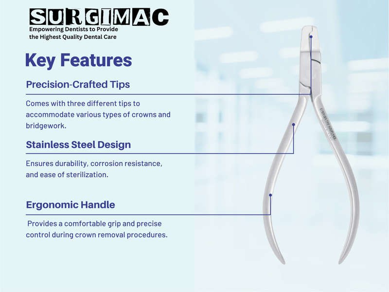 SurgiMac Crown Crimping Plier, Stainless Steel, Air Series, 1/Pk 15-2028