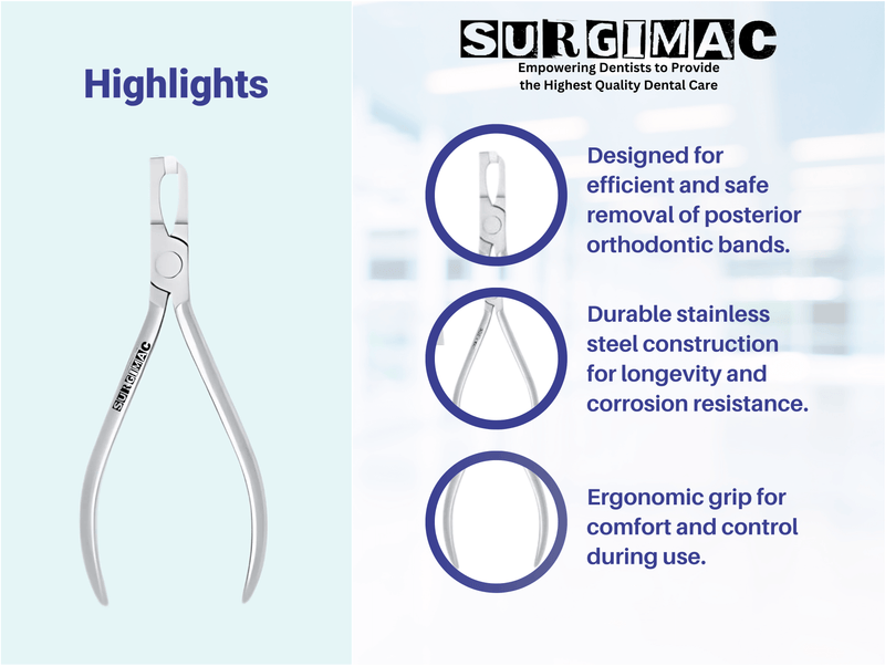 Posterior Dental Band Removal Pliers - Efficient Band Removal by SurgiMac 16-2552