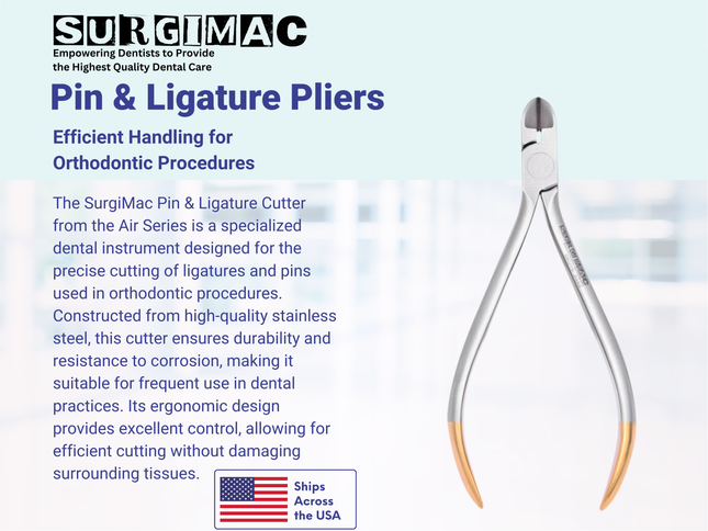 SurgiMac Pin & Ligature Cutter, Stainless Steel, Air Series, 1/Pk