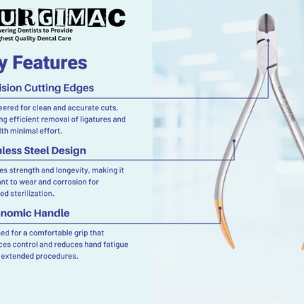 SurgiMac Pin & Ligature Cutter, Stainless Steel, Air Series, 1/Pk