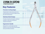 SurgiMac Pin & Ligature Cutter, Stainless Steel, Air Series, 1/Pk 16-2555
