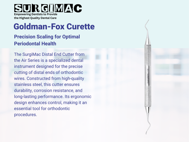 SurgiMac Goldman-Fox Curette, Stainless Steel, Air Series, 1/Pk