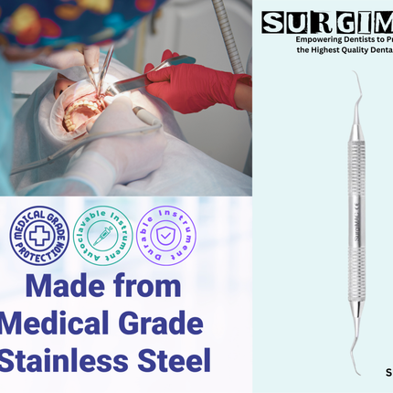 SurgiMac #2R/2L Columbia University Curette, Stainless Steel, Air Series, 1/Pk