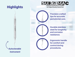 SurgiMac #2R/2L Columbia University Curette, Stainless Steel, Air Series, 1/Pk 10-315