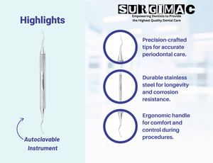 SurgiMac #2R/2L Columbia University Curette, Stainless Steel, Air Series, 1/Pk 10-315
