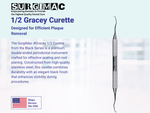 SurgiMac #Gracey 1/2 Curette, Double Ended, Stainless Steel, Black Series, 1/Pk | SurgiMac Dental Supply
