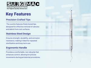 SurgiMac Goldman-Fox Curette, Stainless Steel, Air Series, 1/Pk 10-310