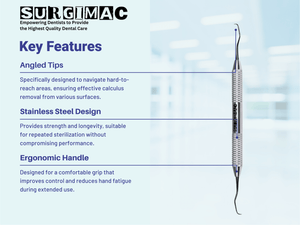 SurgiMac #Gracey 1/2 Curette, Double Ended, Stainless Steel, Black Series, 1/Pk | SurgiMac Dental Supply