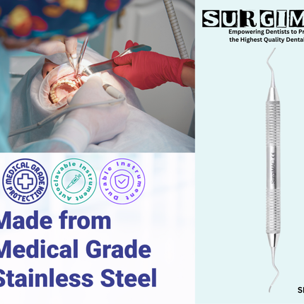 SurgiMac Goldman-Fox Curette, Stainless Steel, Air Series, 1/Pk