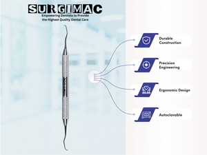 SurgiMac #Gracey 1/2 Curette, Double Ended, Stainless Steel, Black Series, 1/Pk | SurgiMac Dental Supply