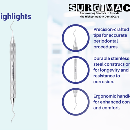 SurgiMac Goldman-Fox Curette, Stainless Steel, Air Series, 1/Pk