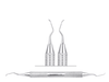 SurgiMac #2R/2L Columbia Universal Curette, Double-Ended, Stainless Steel, Air Series, 1/Pk