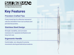 SurgiMac #2R/2L Columbia University Curette, Stainless Steel, Air Series, 1/Pk 10-315