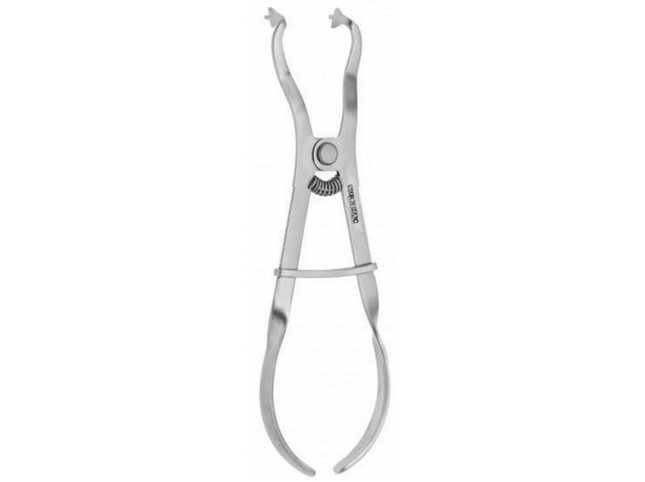 Ivory Rubber Dam Clamp Forceps, Stainless Steel