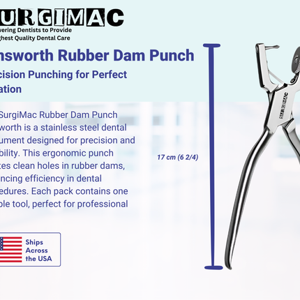 Ainsworth Rubber Dam Punch, Stainless Steel, Air Series, 1/Pk